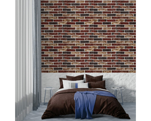 Самоклеящаяся 3D панель 700х700х5мм Кирпич клинкер бежевый (417) SW-00001183