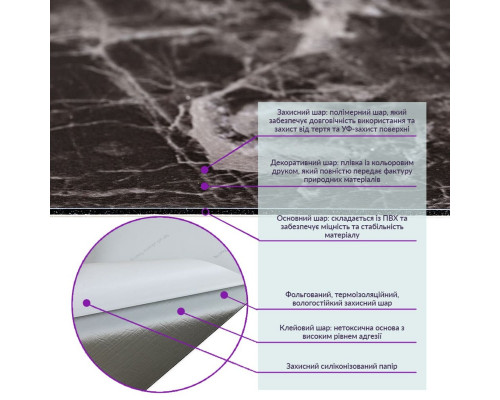 Самоклеющаяся виниловая плитка 600х300х1,5мм, цена за 1 шт. (СВП-109) Глянец SW-00000498