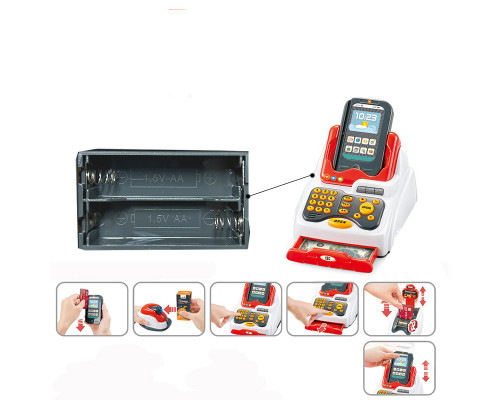 Детский игровой набор Кассовый аппарат 68-119 со световыми и звуковыми эффектами