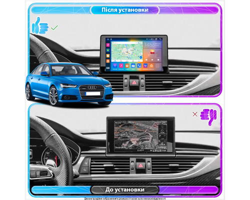 Штатная магнитола Lesko для Audi Q3 I (8U) 2011-2014 экран 9" 4/64Gb CarPlay 4G Wi-Fi GPS Prime