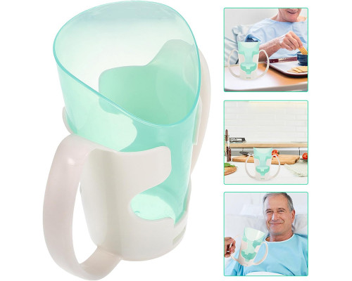 Чашка для кормления Aiwecare 7488 для людей с ограниченными возможностями лежачих больных с дисфагией с ручками