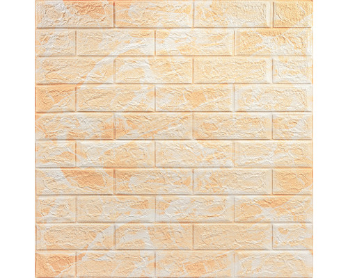 Декоративная 3D панель самоклейка 700x770x5мм Мрамор бежевый (кирпич) (062) SW-00000032