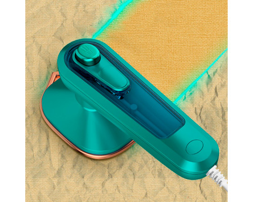 Ручной мини утюг Micro Steam Iron C020 портативный для сухой и влажной глажки 220В Green