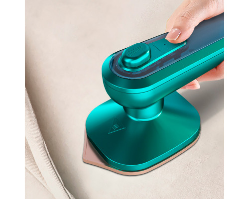 Ручной мини утюг Micro Steam Iron C020 портативный для сухой и влажной глажки 220В Green