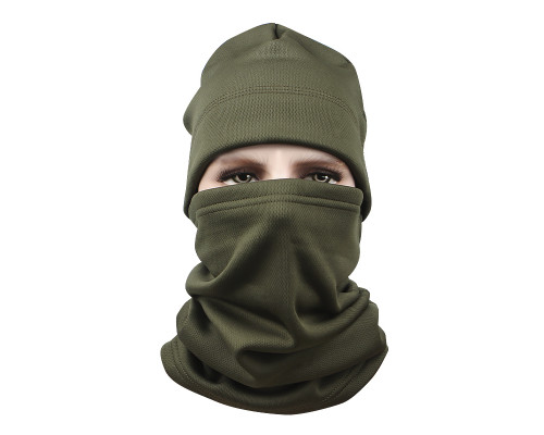 Комплект шапка-баф флисовая JY-139 Green