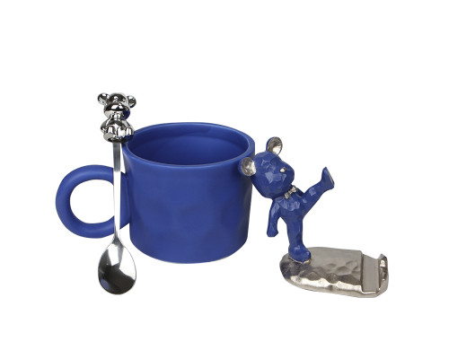 Подарочный кофейный набор Dedbbb чашка ложка подставка для телефона подарочная упаковка Dark Blue