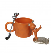 Подарочный кофейный набор Dedbbb чашка ложка подставка для телефона подарочная упаковка Orange