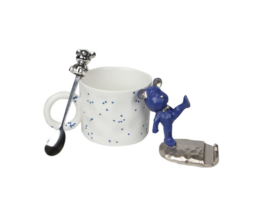 Подарочный кофейный набор Dedbbb чашка ложка подставка для телефона подарочная упаковка White