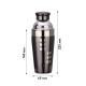 Шейкер для коктейлей FS7263 из нержавеющей стали 600 мл с рецептами Black