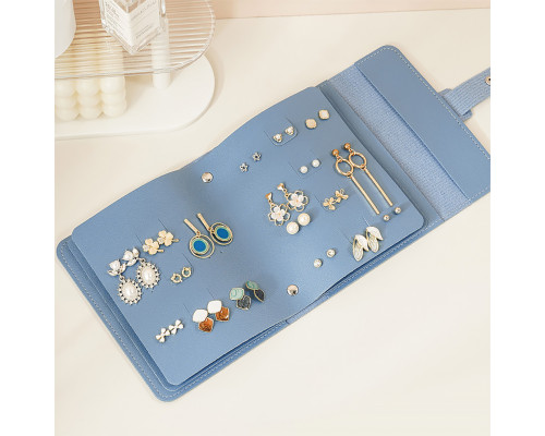 Органайзер книжка Casegrace SP-01260 для украшений и ювелирных изделий 16*14*4,5 см Blue