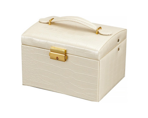 Шкатулка Casegrace SP-01111 для украшений и ювелирных изделий трехуровневая с зеркалом Champagne