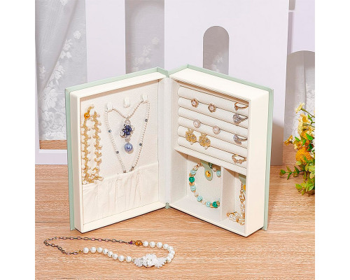 Шкатулка книга Casegrace SP-01115 органайзер для хранения ювелирных изделий Green