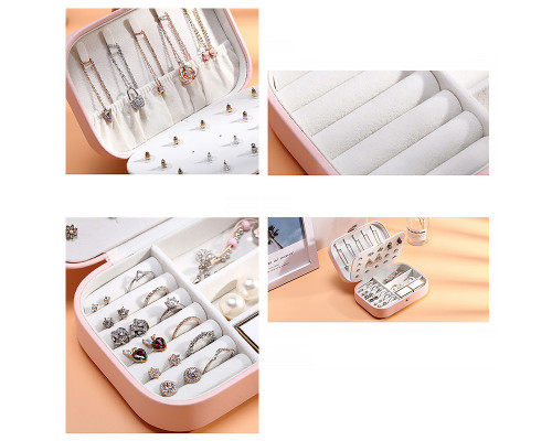 Шкатулка Casegrace SP-01161 для украшений и ювелирных изделий портативная 16*11*5 см Pink