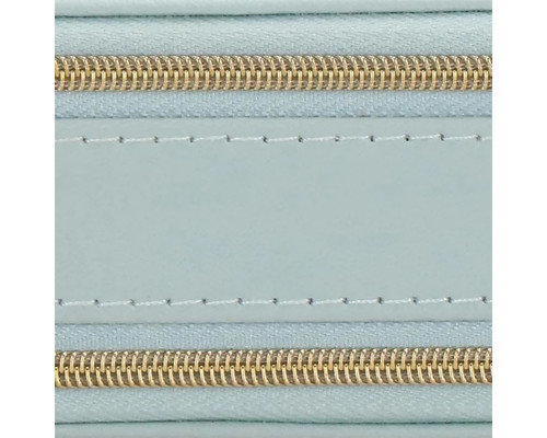 Шкатулка Casegrace SP-01167 для украшений и ювелирных изделий портативная с зеркалом и двойной молнией 11,5*8,5*5 см Blue