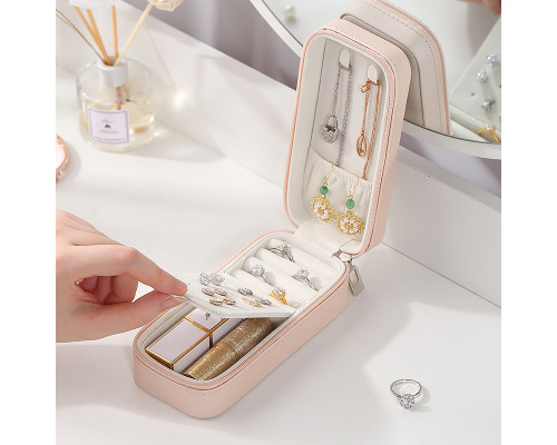 Шкатулка Casegrace SP-01185 для украшений и ювелирных изделий портативная 15*6,5*4,8 см Pink