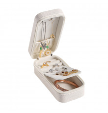 Шкатулка Casegrace SP-01185 для украшений и ювелирных изделий портативная 15*6,5*4,8 см White