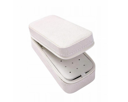 Шкатулка Casegrace SP-01185 для украшений и ювелирных изделий портативная 15*6,5*4,8 см White