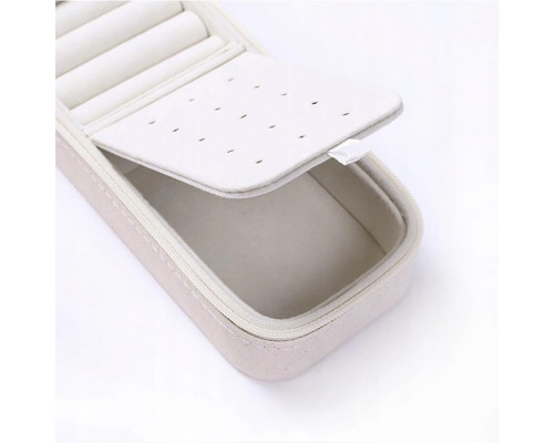 Шкатулка Casegrace SP-01185 для украшений и ювелирных изделий портативная 15*6,5*4,8 см White