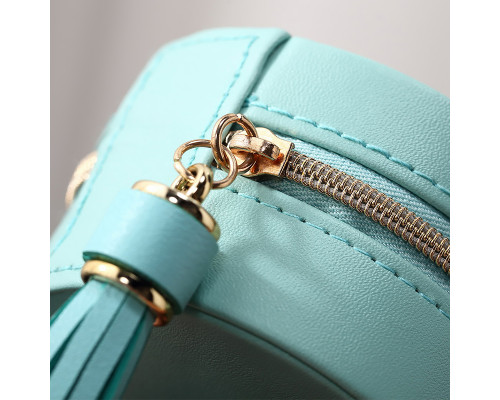 Шкатулка Casegrace SP-01205 для колец и ювелирных изделий портативная компактная 7*7*4,5 см Blue