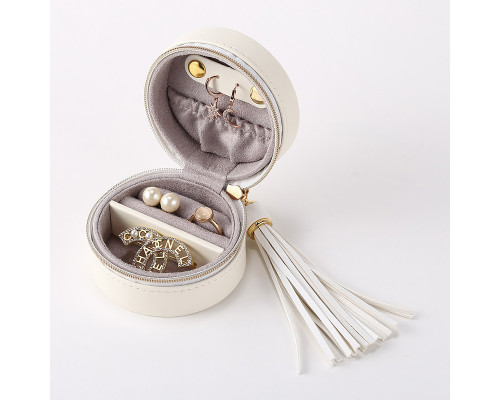 Шкатулка Casegrace SP-01205 для колец и ювелирных изделий портативная компактная 7*7*4,5 см White