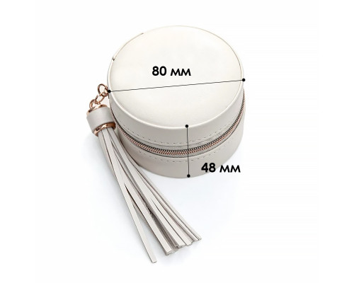 Шкатулка Casegrace SP-01205 для колец и ювелирных изделий портативная компактная 7*7*4,5 см White