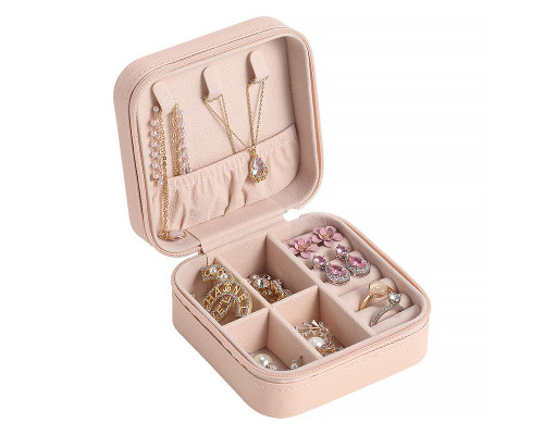 Шкатулка Casegrace SP-01212 для украшений и ювелирных изделий портативная 10*10*5 см Pink