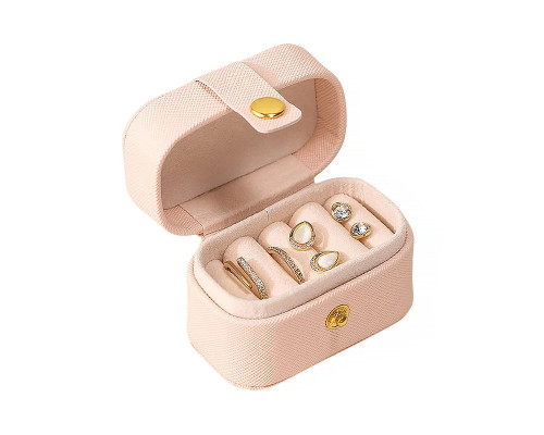 Шкатулка Casegrace SP-01244 для колец и ювелирных изделий портативная компактная 6,6*4*4,7 см Pink