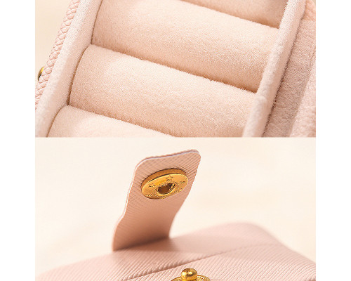 Шкатулка Casegrace SP-01244 для колец и ювелирных изделий портативная компактная 6,6*4*4,7 см Pink