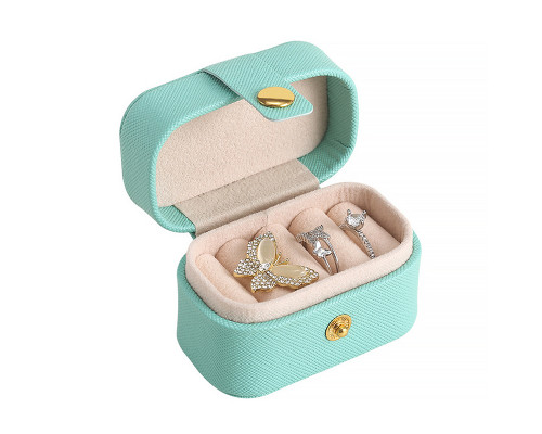 Шкатулка Casegrace SP-01244 для колец и ювелирных изделий портативная компактная 6,6*4*4,7 см Turquoise