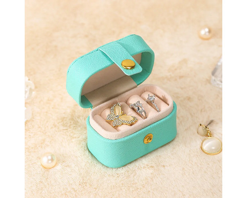 Шкатулка Casegrace SP-01244 для колец и ювелирных изделий портативная компактная 6,6*4*4,7 см Turquoise