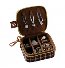 Шкатулка Casegrace SP-01282 для украшений и ювелирных изделий портативная на молнии 9,5*8*4 см