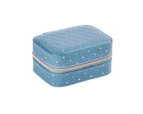 Шкатулка Casegrace SP-01304-B для украшений и ювелирных изделий портативная с молнией Blue