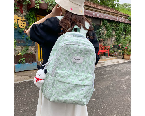 Рюкзак подростковый 5108 для ноутбука 14" водонепроницаемый 2 отделения 20-35 л Green