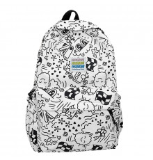 Рюкзак подростковый 5154 с рисунками 20-35 л Black