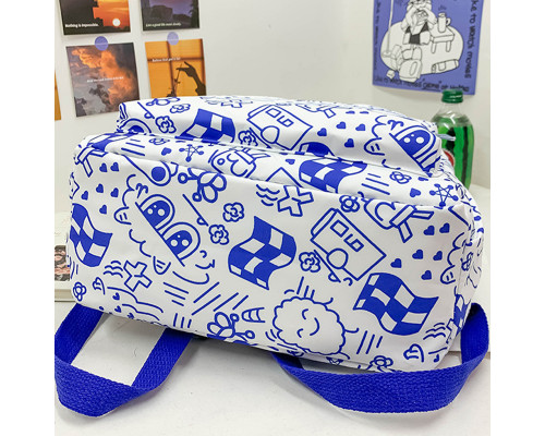 Рюкзак подростковый 5154 с рисунками 20-35 л Blue