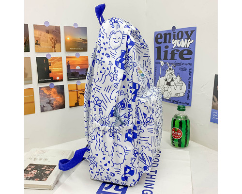 Рюкзак подростковый 5154 с рисунками 20-35 л Blue