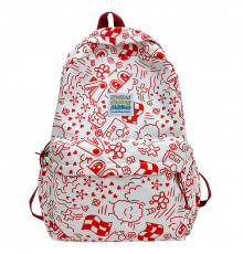 Рюкзак подростковый 5154 с рисунками 20-35 л Red