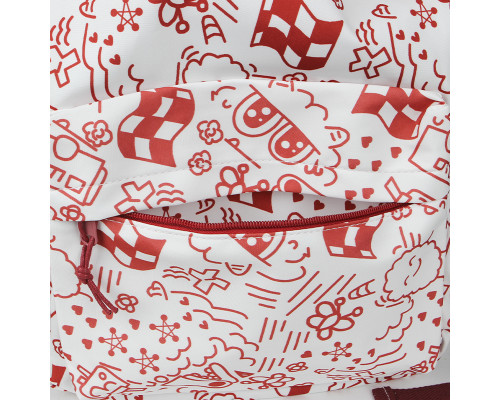 Рюкзак подростковый 5154 с рисунками 20-35 л Red