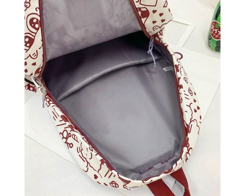 Рюкзак подростковый 5154 с рисунками 20-35 л Red