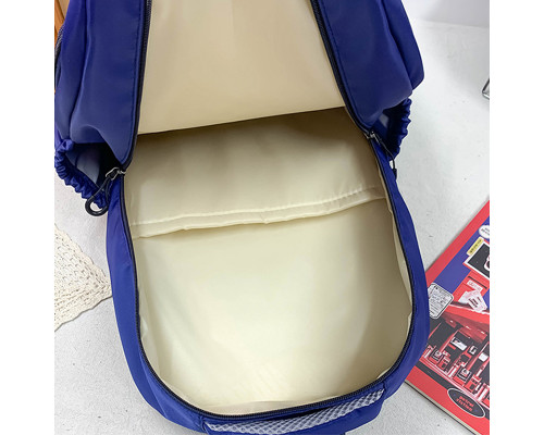 Рюкзак подростковый 5504 для ноутбука 14" водонепроницаемый 2 отделения 20-35 л Blue