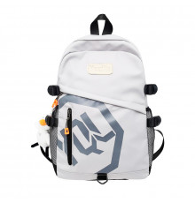 Рюкзак подростковый 901229 с брелком 20-35L школьный White