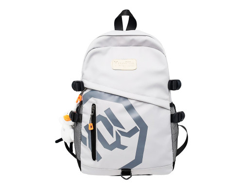 Рюкзак подростковый 901229 с брелком 20-35L школьный White