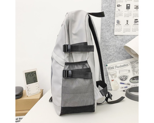 Рюкзак подростковый 901229 с брелком 20-35L школьный White