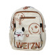 Рюкзак подростковый WEI'ZN-20237 с брелком на 2 отделения 20-35L школьный Ivory