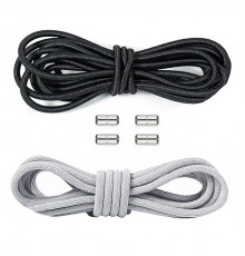 Эластичные шнурки для обуви с металлическими капсульными пряжками