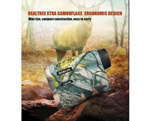 Профессиональный водонепроницаемый лазерный дальномер Boblov NK-1000 для измерения угла и скорости до 1000 метров.