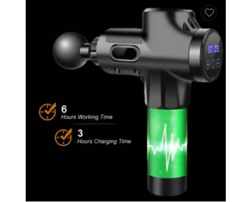 Перкуссионный ударный массажер для тела MASSAGE GUN MAX 30- массажный пистолет