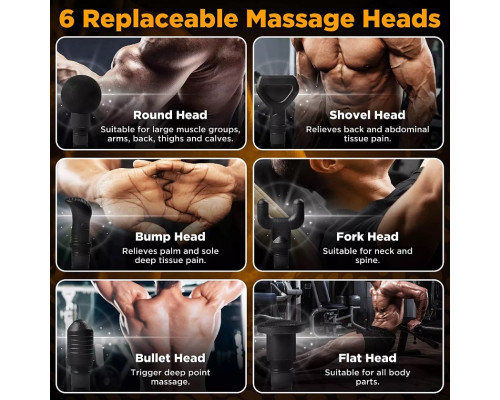 Перкуссионный ударный массажер для тела MASSAGE GUN MAX 30- массажный пистолет