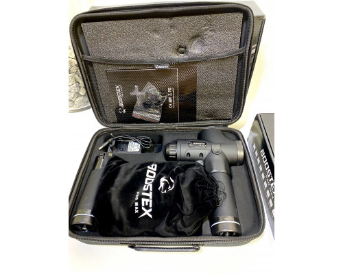 Ударный массажер тригерных точек Boostex PRO MАХ-30 режимов +20 насадок, +запасная батарея 2500am/h +кейс в подарок