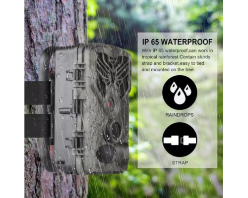 Фотоловушка Suntek HC-810A с датчиком движения и ночной съемкой, обзор 120°, дистанция 20 м, защита IP65. Камера для охраны территории.